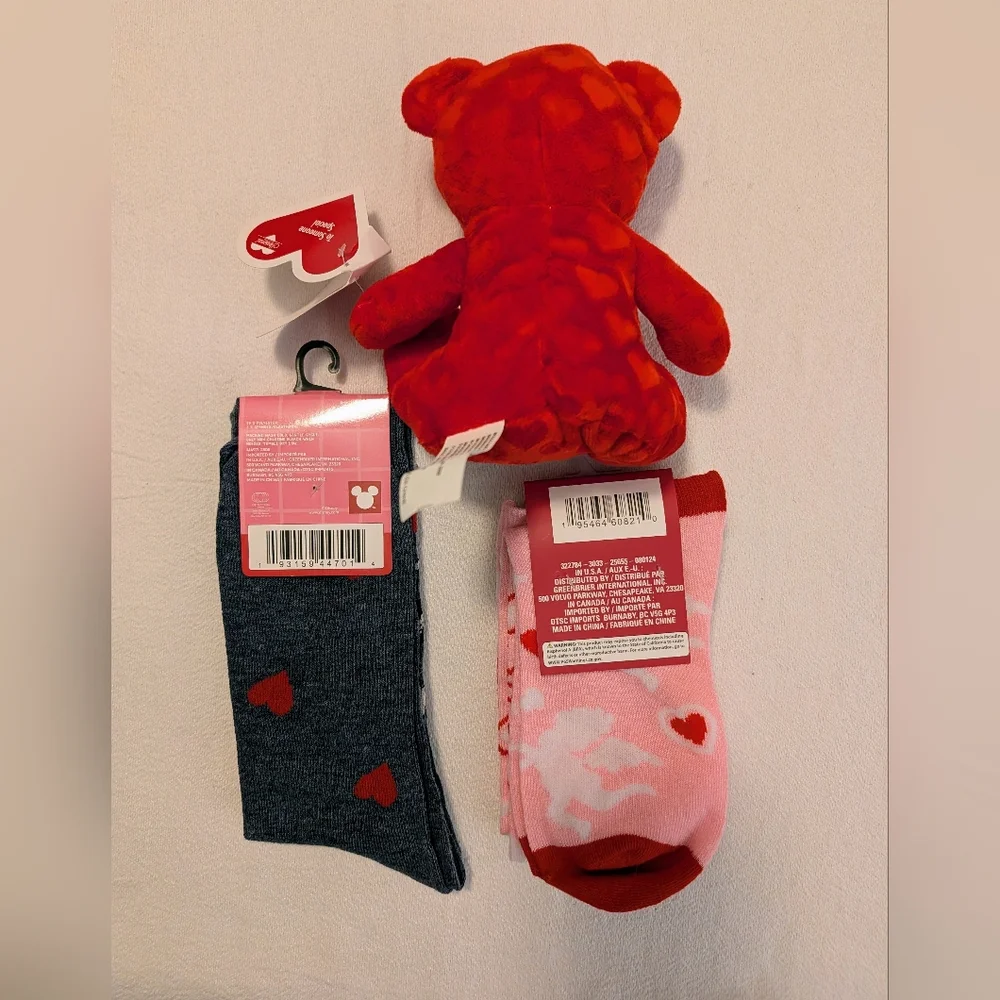 Disney Mickey Mouse Socks with Red Teddy Bear - Picture 5 of 6